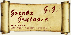 Goluba Grulović vizit kartica